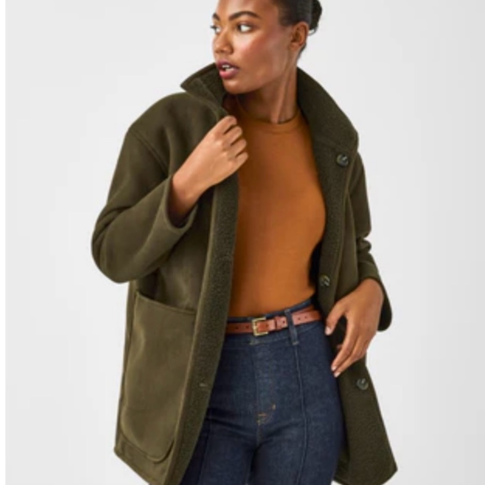 SPANX Olive Teddy Jacket for Women